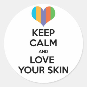 Behieltest und Liebe der Haut R+F Runder Aufkleber