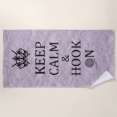 Behieltest von beruhigenden Haken auf Krockethandw Strandtuch (Vorderseite)