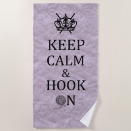 Behieltest von beruhigenden Haken auf Krockethandw Strandtuch