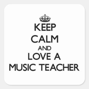 Behieltest von Beruhigung und Liebe als Musiklehre Quadratischer Aufkleber