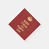 Behieltest von Beruhigung und Party auf Elfenbein  Serviette (Ecke)