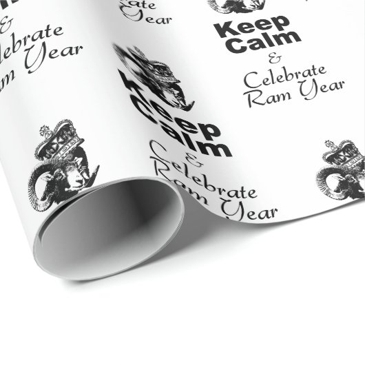 Behieltest von Calm Celebrate Ram Year Wrapping Pa Geschenkpapier (Rolleneckpunkt)