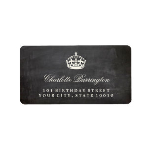 Behieltest von Calm Chalkboard Geburtstagsadressen Adressaufkleber