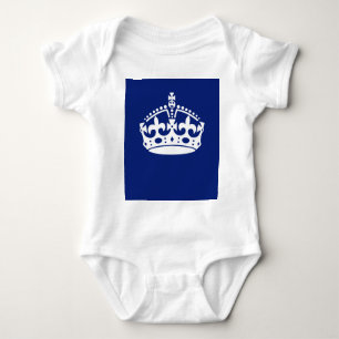 Behieltest von Calm Crown auf Navy Blue Decor Baby Strampler