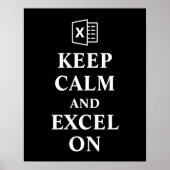 Behieltest von Calm und Excel auf Bilanzplakat Poster (Vorne)