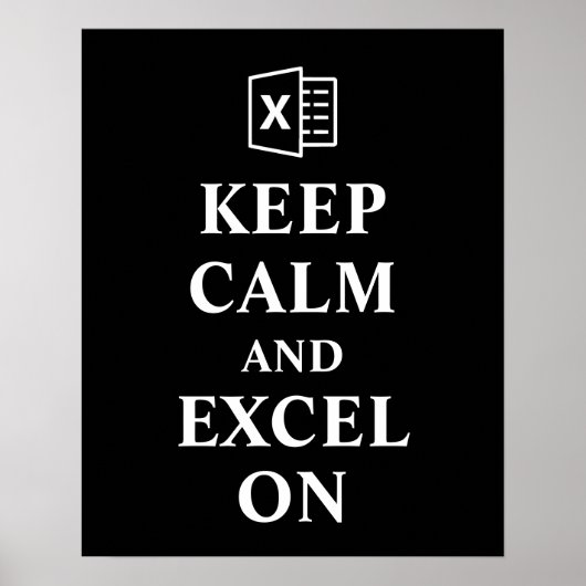 Behieltest von Calm und Excel auf Bilanzplakat Poster (Vorne)