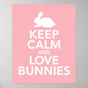 Behieltest von Calm und Liebe Bunnies oder Poster