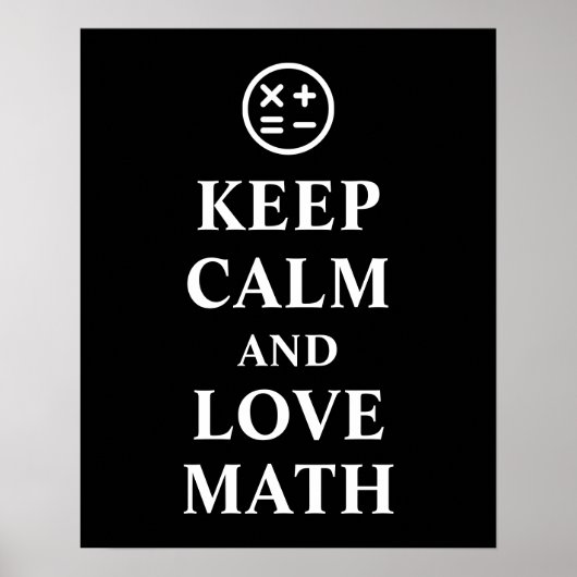 Behieltest von Lieben und Mathematiksymbolen Typog Poster (Vorne)