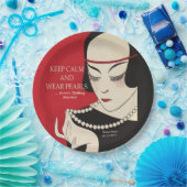 Behieltest von Perlen Deko-Duschpapier-Tellern Pappteller (Party)