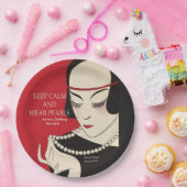 Behieltest von Perlen Deko-Duschpapier-Tellern Pappteller (Party)