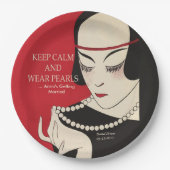 Behieltest von Perlen Deko-Duschpapier-Tellern Pappteller (Vorderseite)