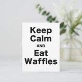 Behieltest von Ruhe und Eat Waffeln Postkarte (Stehend Vorderseite)