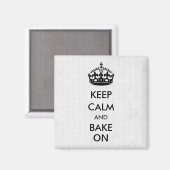 Behieltest von Ruhe und Kuchen auf weißem Kraftpap Magnet (Vorderseite/Rückseite)