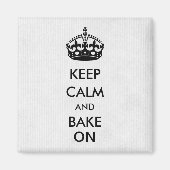 Behieltest von Ruhe und Kuchen auf weißem Kraftpap Magnet (Vorne)