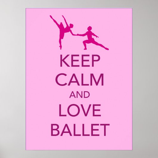 Behieltest von Ruhe und Liebe Ballet Geschenkplaka Poster (Vorne)