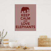 Behieltest von Ruhe und Liebe Elefanten drucken od Poster (Küche)