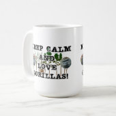 "Behieltest von Ruhe und Liebe Gorillas Kaffeetasse (Vorderseite Links)