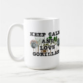 "Behieltest von Ruhe und Liebe Gorillas Kaffeetasse (Links)