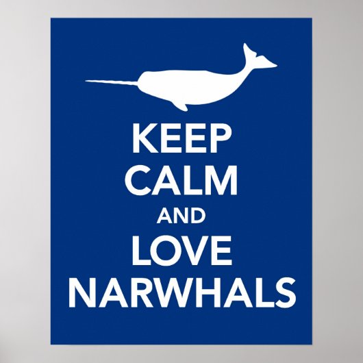 Behieltest von Ruhe und Liebe Narwhals drucken ode Poster (Vorne)