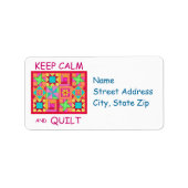 Behieltest von "Ruhe" und "Quilt Multi Block Patch Adressaufkleber (Vorne)