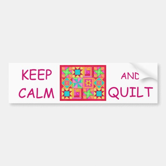 Behieltest von "Ruhe" und "Quilt Multi Block Patch Autoaufkleber (Vorne)