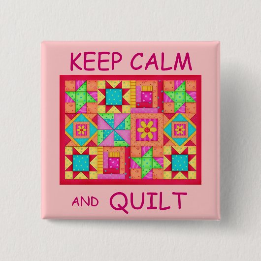 Behieltest von "Ruhe" und "Quilt Multi Block Patch Button (Vorderseite)