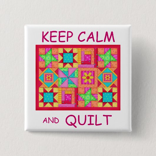 Behieltest von "Ruhe" und "Quilt Multi Block Patch Button (Vorderseite)