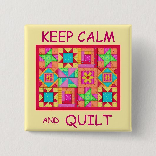 Behieltest von "Ruhe" und "Quilt Multi Block Patch Button (Vorderseite)