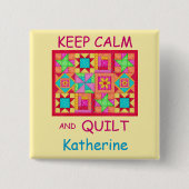 Behieltest von "Ruhe" und "Quilt Multi Block Patch Button (Vorderseite)