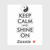 Behieltest von Ruhe und Shine auf harmonischer Lap Aufkleber (Blatt)