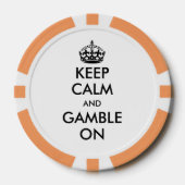 Behieltest von Ruhe und Spiel auf benutzerdefinier Pokerchips (Vorderseite)