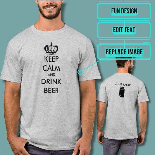 Behieltest von Ruhe und Trink-Bier-T-Shirt T-Shirt