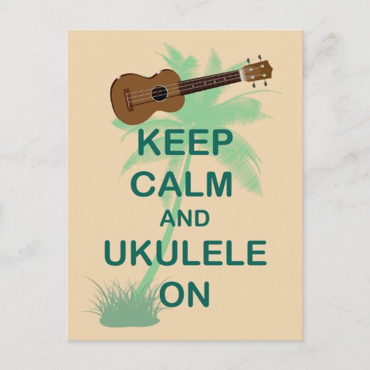 Behieltest von Ruhe und Ukulele auf einmaliger Fun Postkarte (Vorderseite)