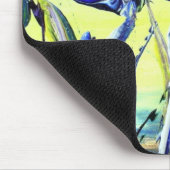 Behilflich sein in blauem weltlichem mousepad (Ecke)