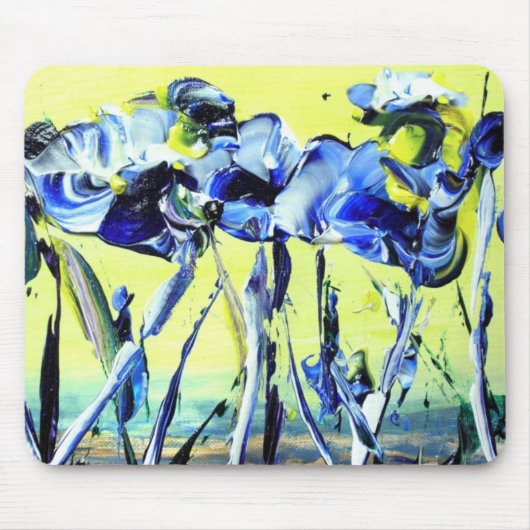 Behilflich sein in blauem weltlichem mousepad (Vorne)