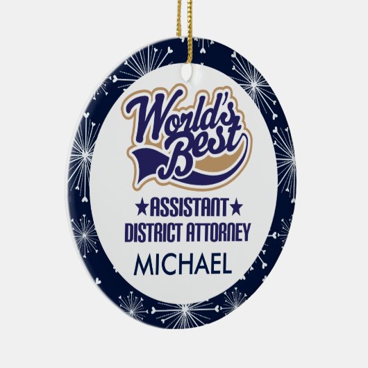 Behilfliche Bezirksstaatsanwalt-personalisierte Keramik Ornament (Rechts)