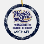 Behilfliche Bezirksstaatsanwalt-personalisierte Keramik Ornament (Vorne)