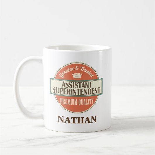 Behilflicher Betriebsleiter-personalisiertes Kaffeetasse (Links)