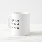 Behilflicher (zu) regionaler Manager Kaffeetasse (Vorderseite Links)