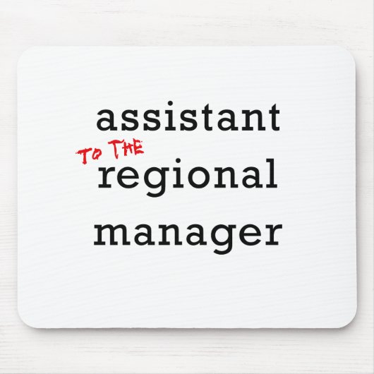 Behilflicher (zu) regionaler Manager Mousepad (Vorne)