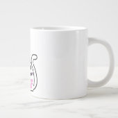 Behind Every Strong Woman Is Her Cat - Cute Femini Jumbo-Tasse (Rechts)