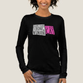 Behind Every Strong Woman Is Her Cat Funny Quote Tri-Blend Shirt (Vorderseite)