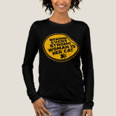 Behind Every Strong Woman Is Her Cat Funny Quotev Tri-Blend Shirt (Vorderseite)