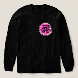 Behind Every Strong Woman Is Her Cat Funny Quotev Tri-Blend Shirt