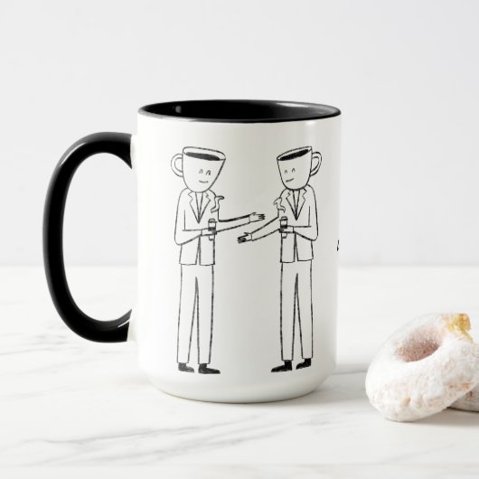 Behind every successful person is a strong cup tasse (Mit Donut)