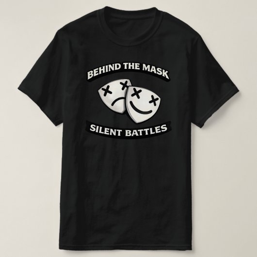 Behind the Mask Silent Battles Urban Graphic T-Shirt (Design vorne)