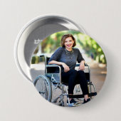 Behindert Foto Anpassen Personalisieren Button (Vorne & Hinten)