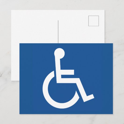 behindert postkarte (Vorne/Hinten)