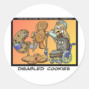 Behinderte Cookies Lustige Geschenke & Sammlerstüc Runder Aufkleber