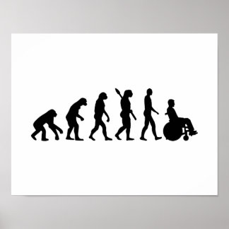 Behinderte Evolution Poster